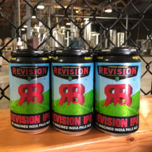 photo of a six pack of revision brewing ipa beer inside the revision brewery in reno, nevada