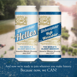 image of weihenstephan hefewiezen and helles 500ml cans