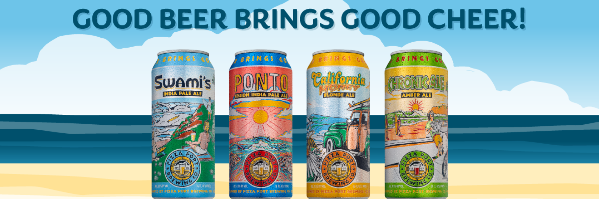 Pizza Port Brewing Co. Introduces New Look to Distributed Core Brands